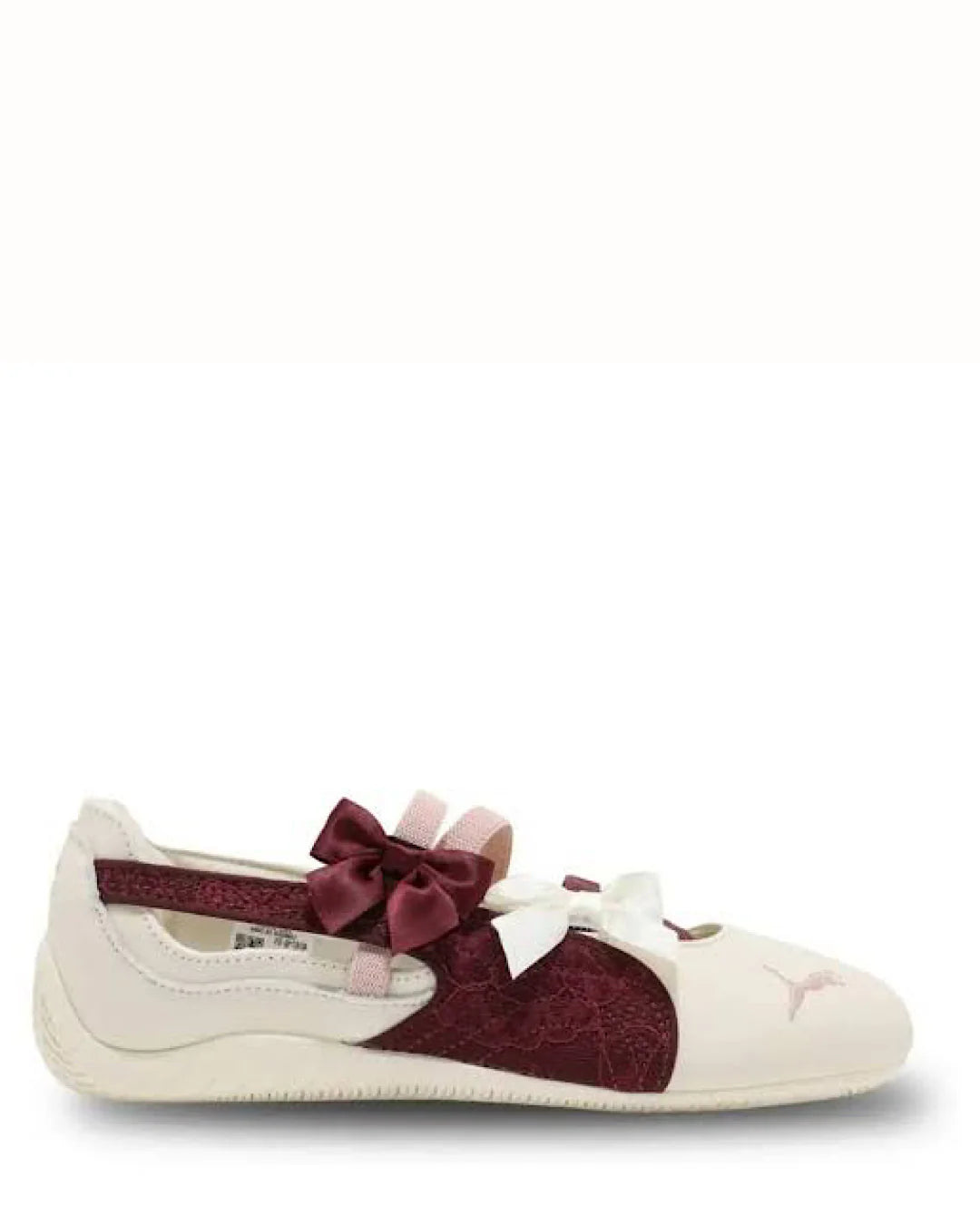 Puma Speedcat Ballet Lace Ribbon. Beige Maroon